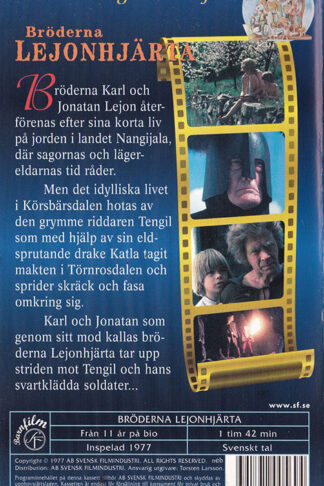 Broderna Lejonhjarta Vhs Baksida