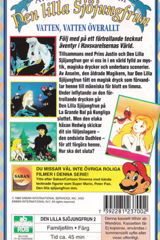 Den Lilla Sjojungfrun Vatten Vatten Overallt Baksida