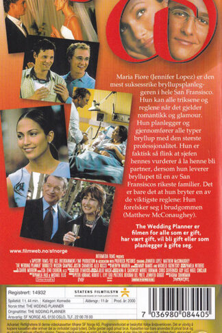 The Wedding Planner Norsk Baksida