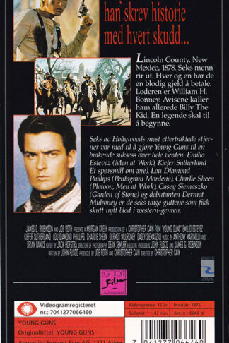 Young Guns Norsk Utgava Baksida