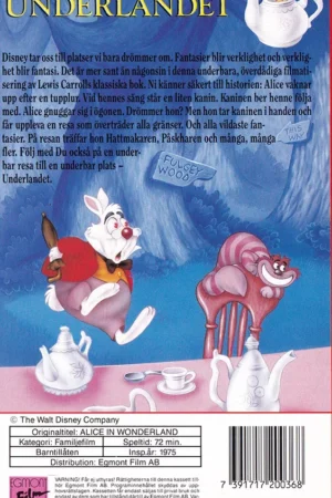 Alice i underlandet (baksida)