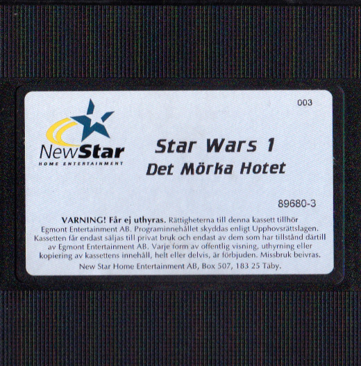 Star Wars 1 - Det mörka hotet 1 Star Wars 1 - Det mörka hotet