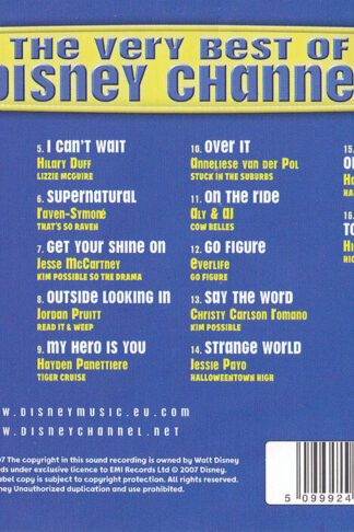 The Very Best Of Disney Channel (baksida)