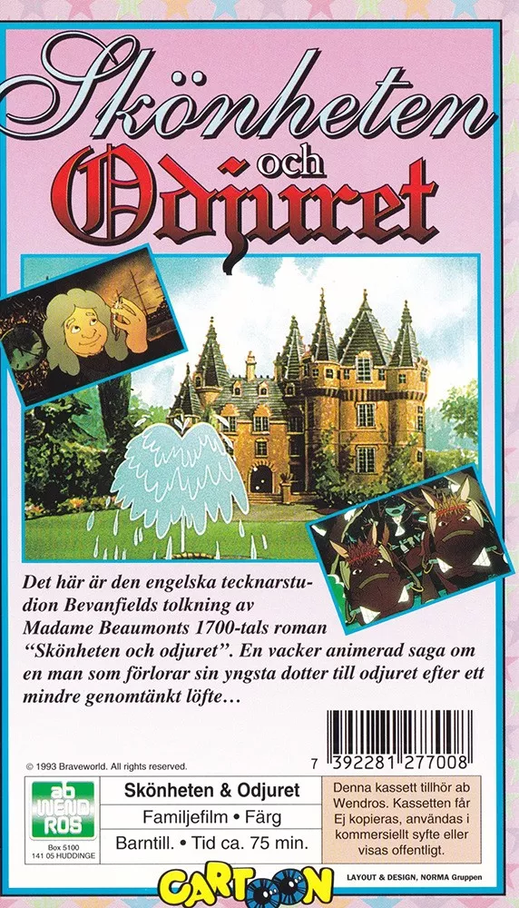 Skönheten och Odjuret 2 Skönheten och Odjuret (baksida)