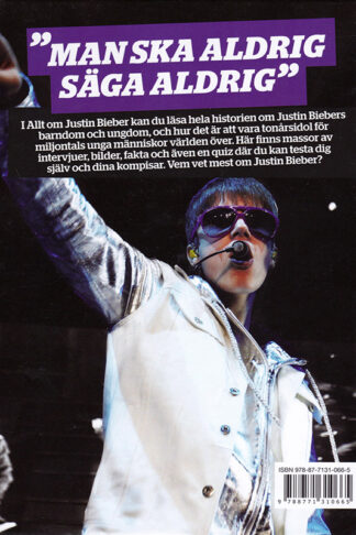 Allt om Justin Bieber (baksida)