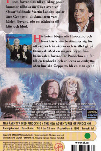Nya Aventyr Med Pinocchio Baksida