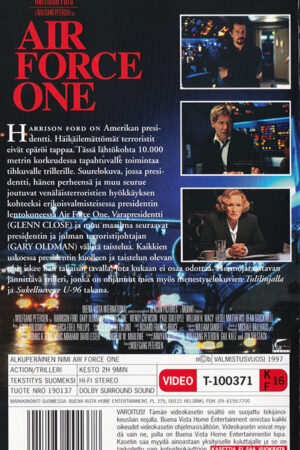 Air Force One Finsk Utgava Baksida