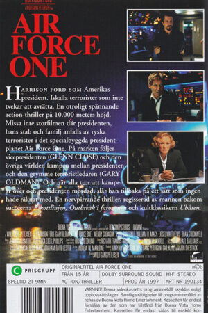 Air Force One Vhs Baksida