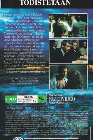 Kunnes Toisin Todistetaan Presumed Innocent Baksida