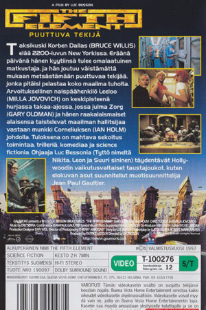 The Fifth Element Puuttuva Tekija Baksida