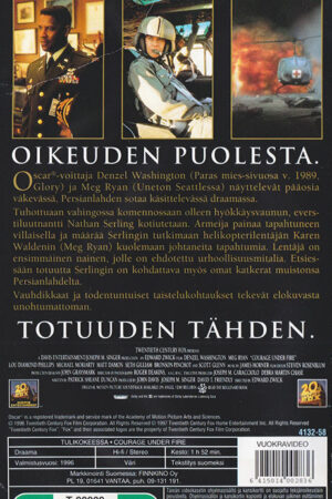 Tulikokeessa Courage Under Fire Baksida