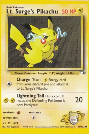 Lt. Surge's Pikachu 81/132