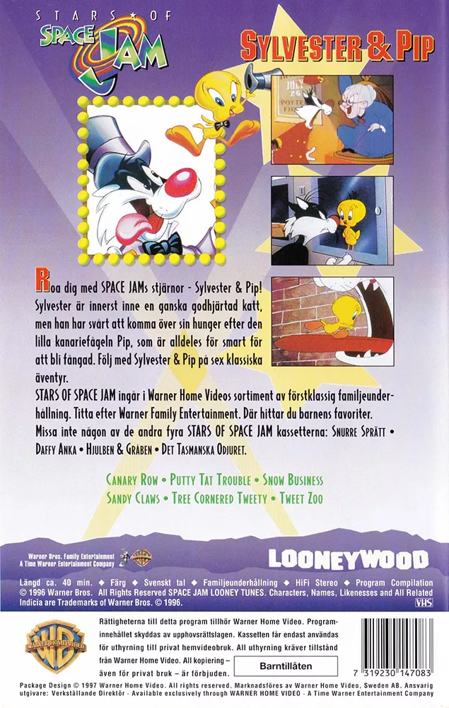 Stars of Space Jam - Sylvester & Pip