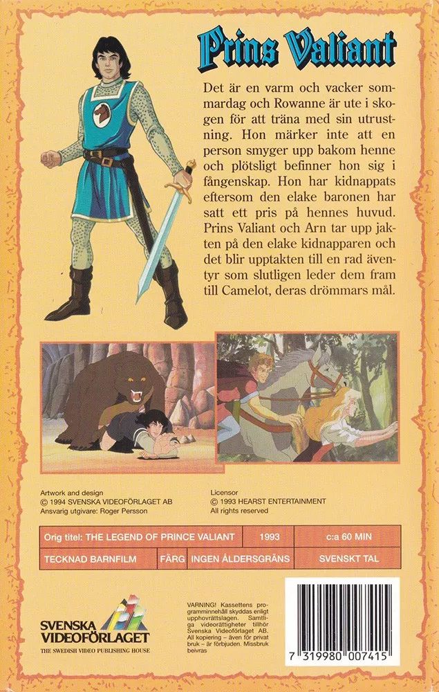 Prins Valiant - Kidnappningen (baksida)