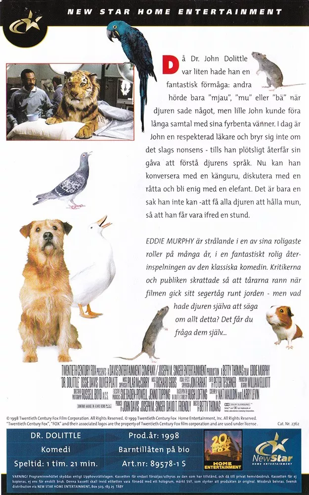 Dr. Dolittle (baksida)