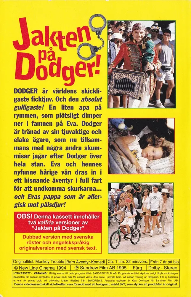Jakten på Dodger (baksida)
