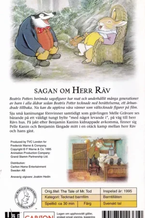 Sagan om Herr Räv (baksida)