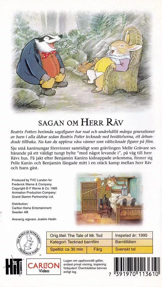 Sagan om Herr Räv (baksida)
