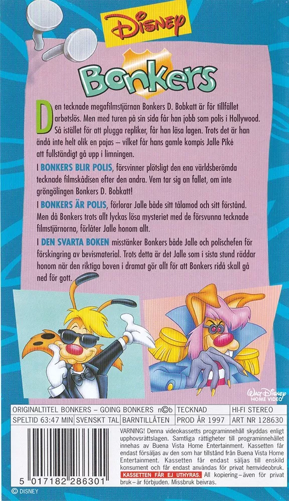 Bonkers - Ett jobb för Bonkers (baksida)