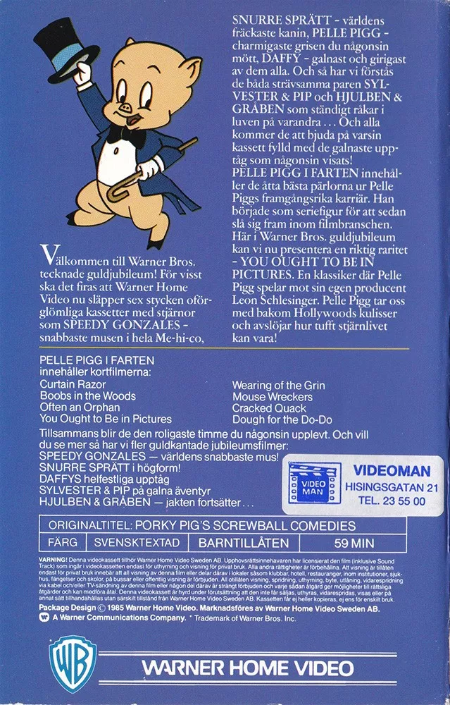 Pelle Pigg i farten 2 Pelle Pigg i farten (baksida)