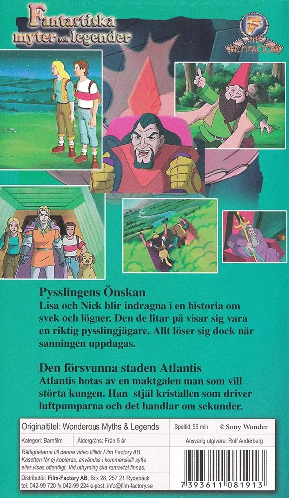 Fantastiska myter och legender - Pysslingens Önskan / Den försvunna staden Atlantis 2 Fantastiska myter och legender (8191) - baksida