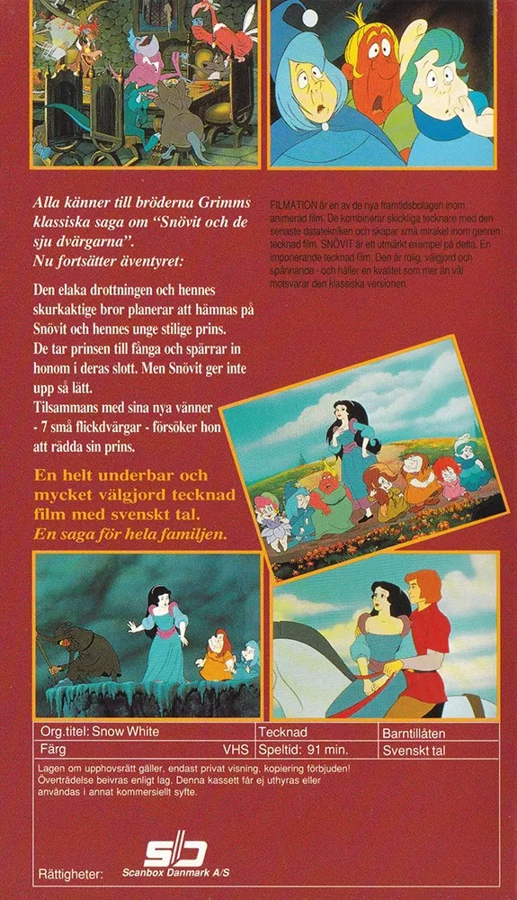 Snövit - Äventyret fortsätter 2 Snövit - Äventyret fortsätter (baksida)