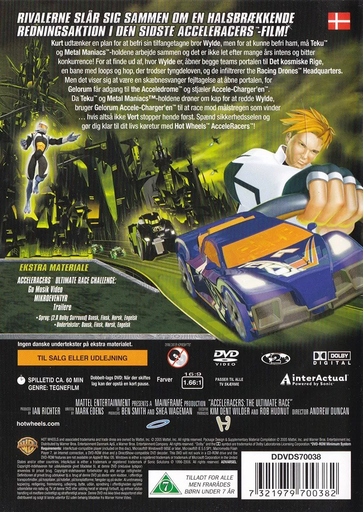 Hot Wheels Acceleracers - The Ultimate Race 3 Hot Wheels Acceleracers - The Ultimate Race (dansk) - baksida
